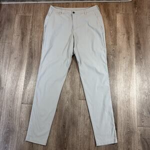 Lululemon ABC Pant Mens 34 Gray Slim-Fit Trouser Performance Golf